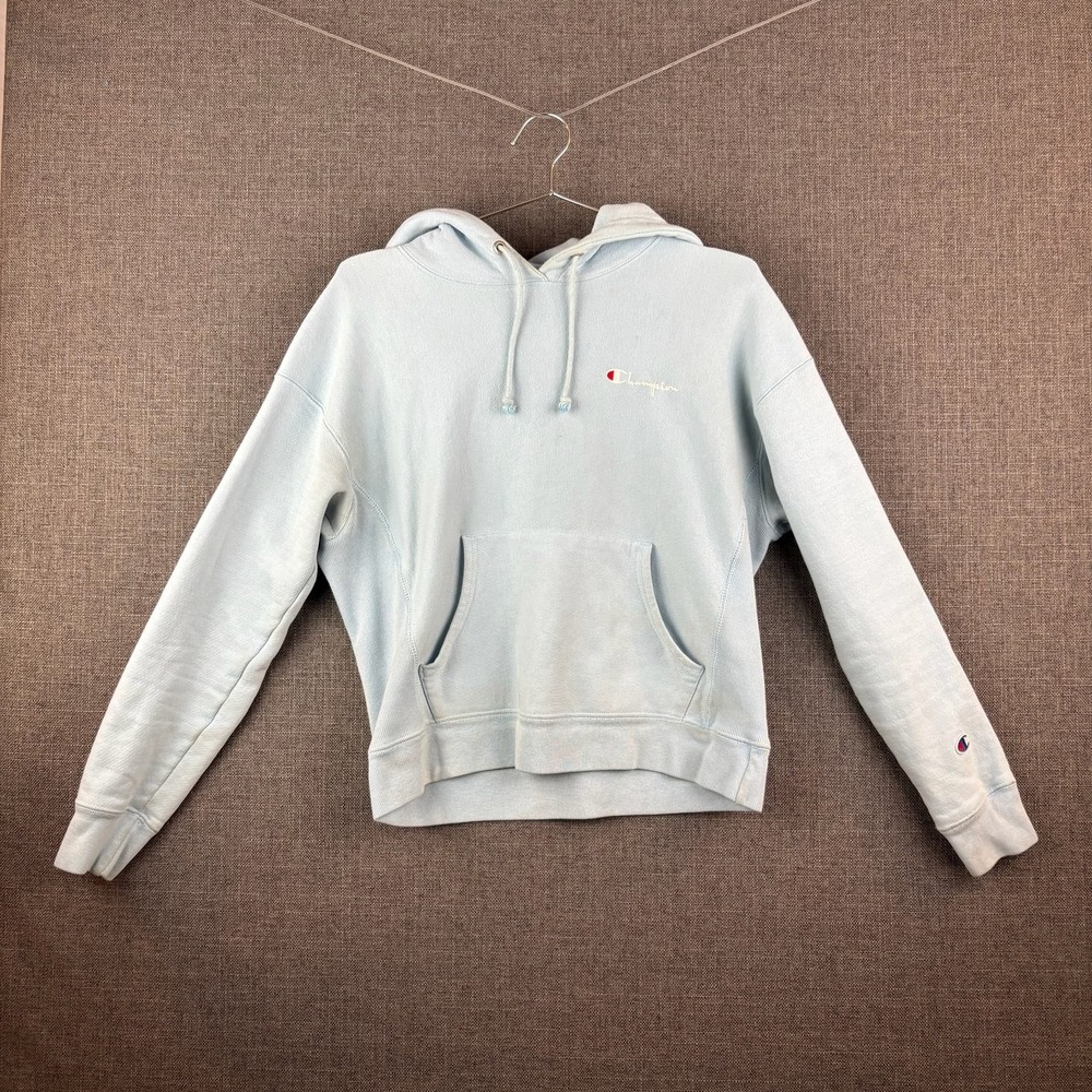 Champion Reverse Weave Hoodie Womens Medium Pullover Sweatshirt Embroidered
